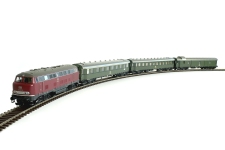 Lenz 43163-01 - 0 - 4-tlg. Zugset Diesellok BR 216 Lollo mit 3 Schnellzugwagen, DB, Ep. IV